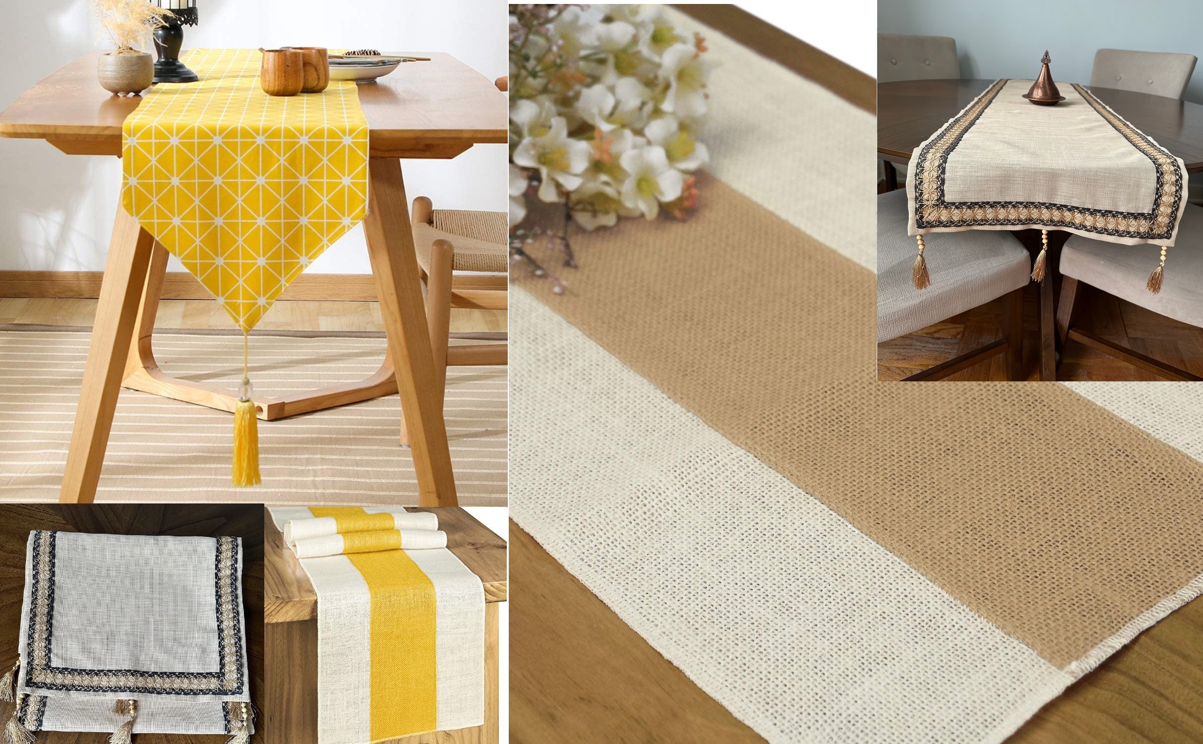 Jute Table Runner With Placemat