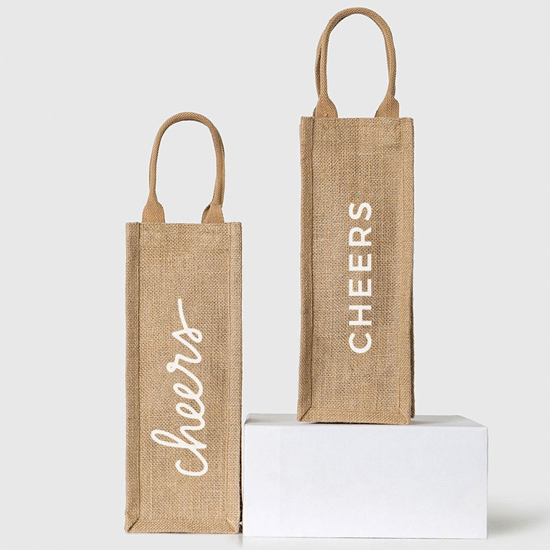 Jute Wine Bottle Bag