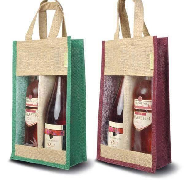 Jute Wine Bottle Bag